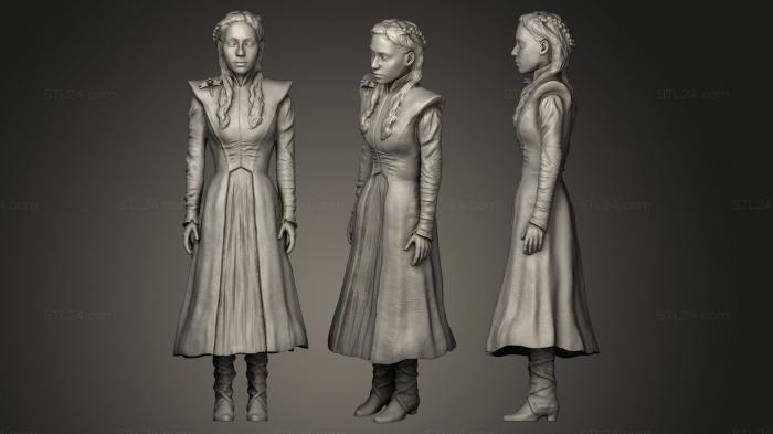 Statues of famous people (Daenerys Targaryen, STKC_0016) 3D models for cnc